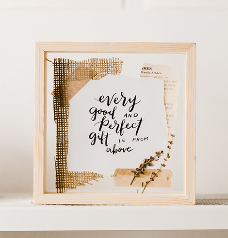 Floating Frame Calligraphy 4x4